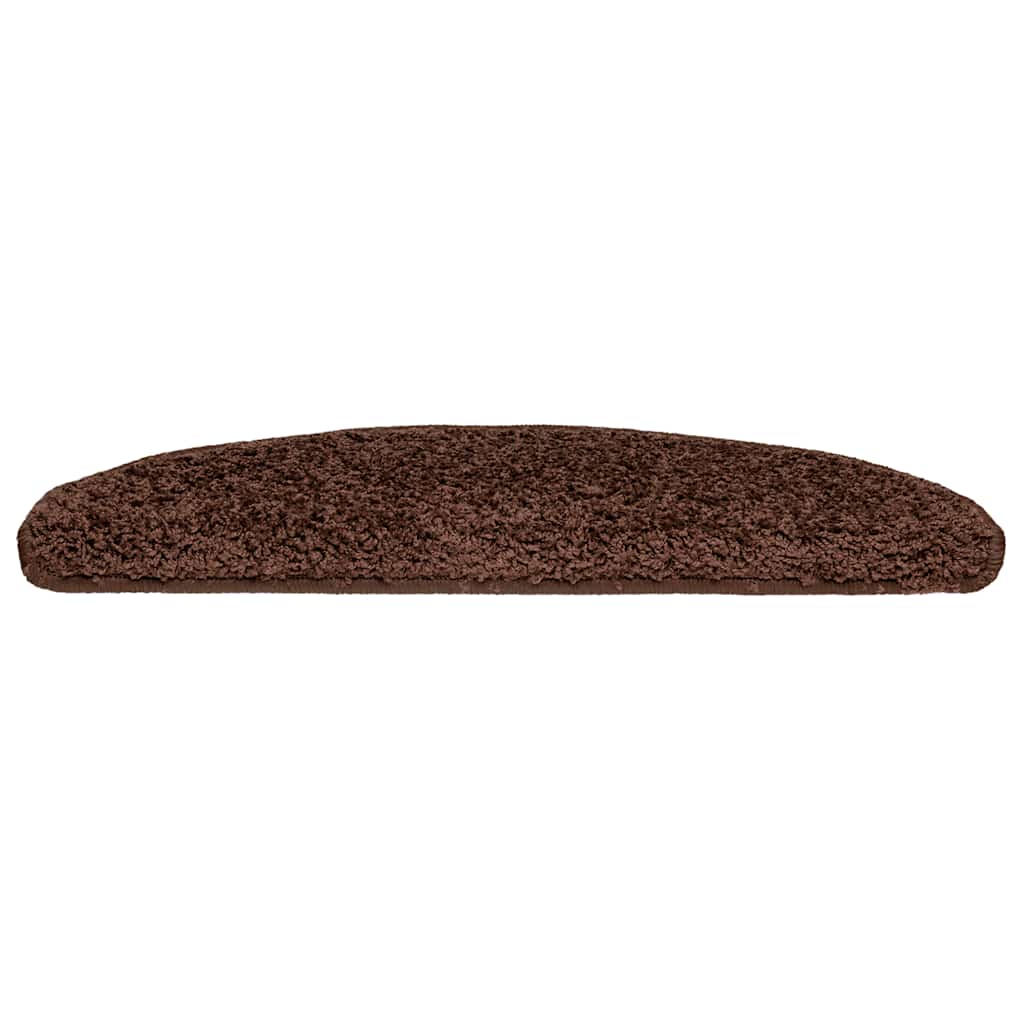 vidaXL Maty na schody 30 szt. 65x21x4 cm Brązowe półokrągłe duże