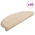 vidaXL Maty na schody 30 szt. 65x21x4 cm Kremowe półokrągłe duże
