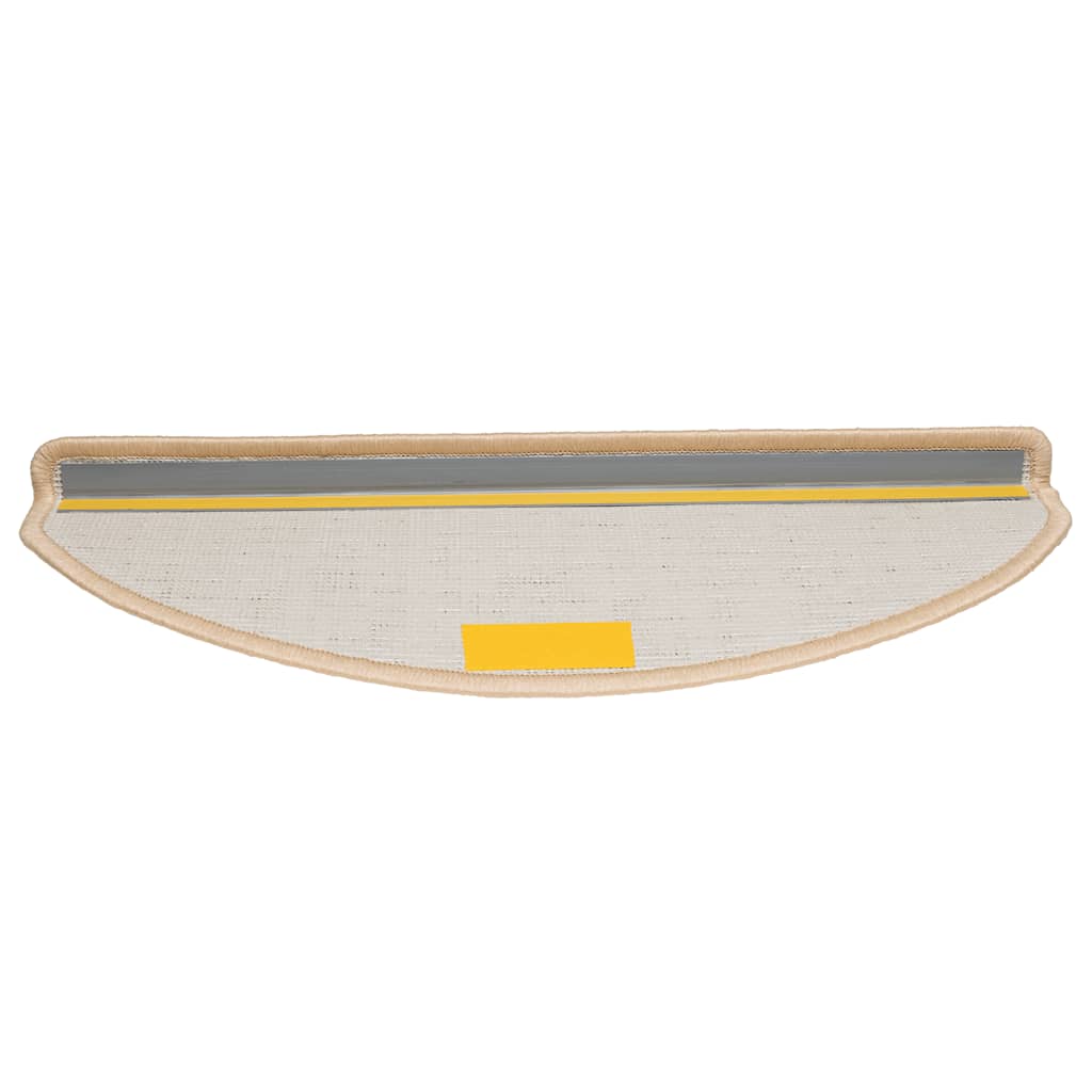 vidaXL Maty na schody 30 szt. 65x21x4 cm Kremowe półokrągłe duże