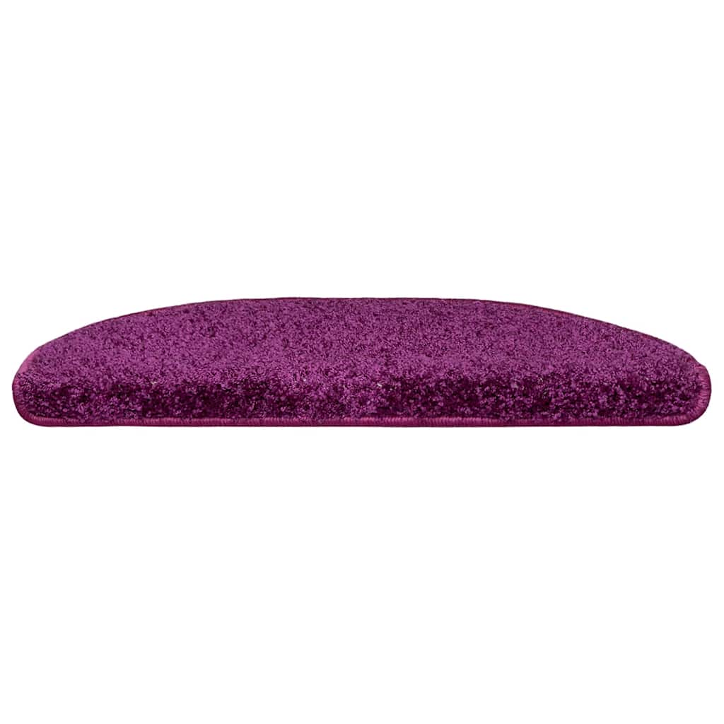 vidaXL Maty na schody 30 szt. 65x21x4 cm Fioletowe półokrągłe duże