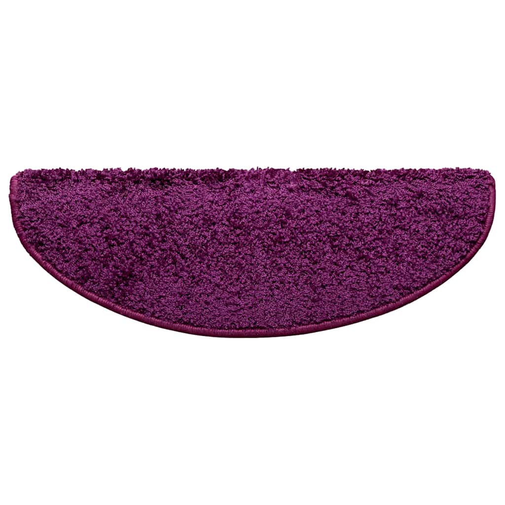 vidaXL Maty na schody 30 szt. 65x21x4 cm Fioletowe półokrągłe duże