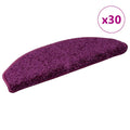 vidaXL Maty na schody 30 szt. 65x21x4 cm Fioletowe półokrągłe duże