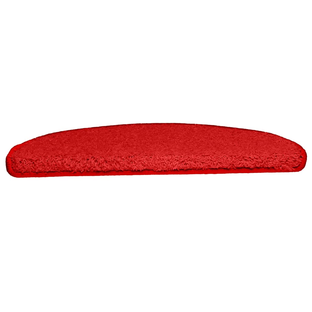 vidaXL Maty na schody 30 szt. 65x21x4 cm Czerwone półokrągłe duże