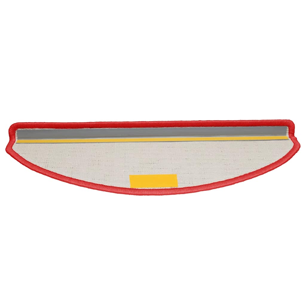 vidaXL Maty na schody 30 szt. 65x21x4 cm Czerwone półokrągłe duże