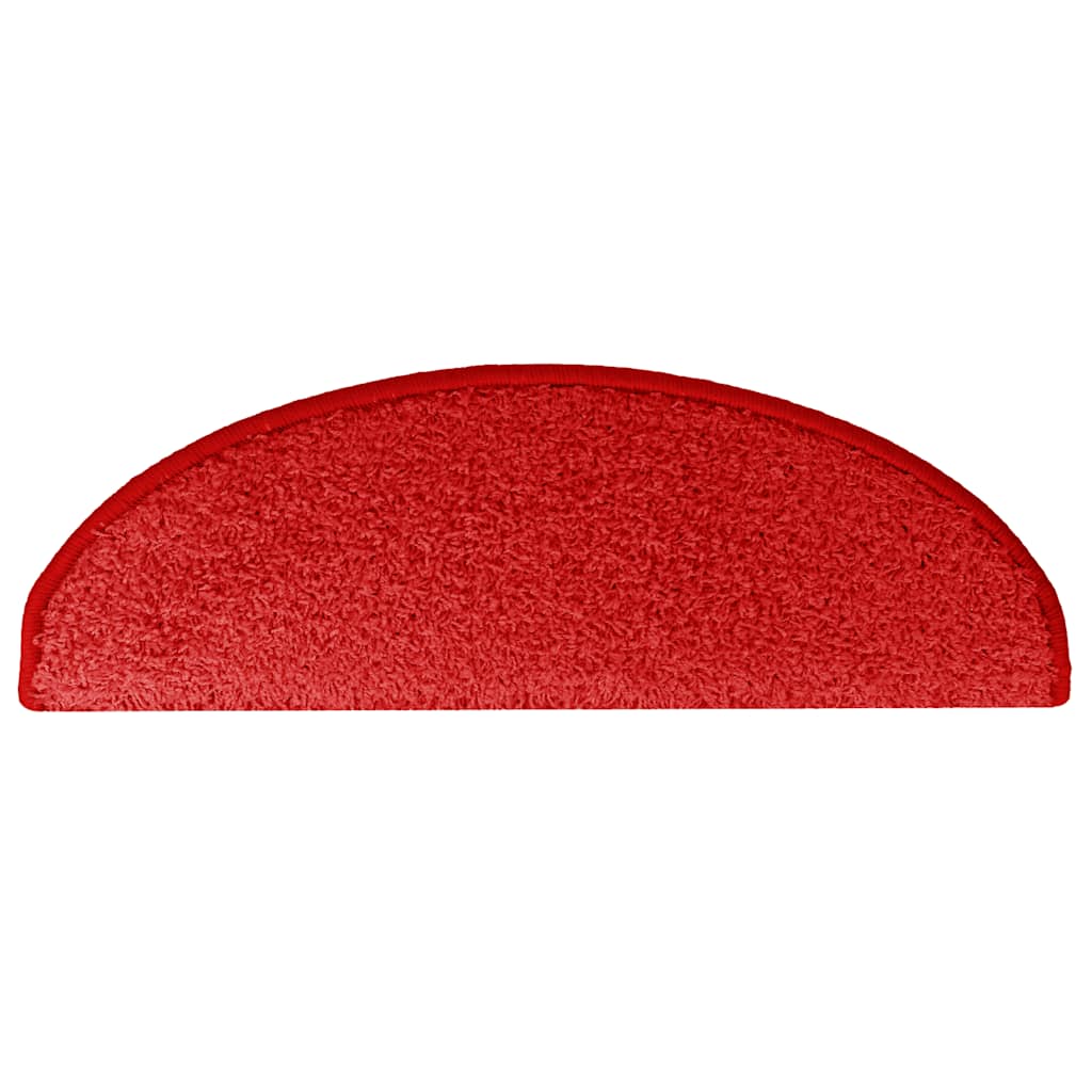 vidaXL Maty na schody 30 szt. 65x21x4 cm Czerwone półokrągłe duże