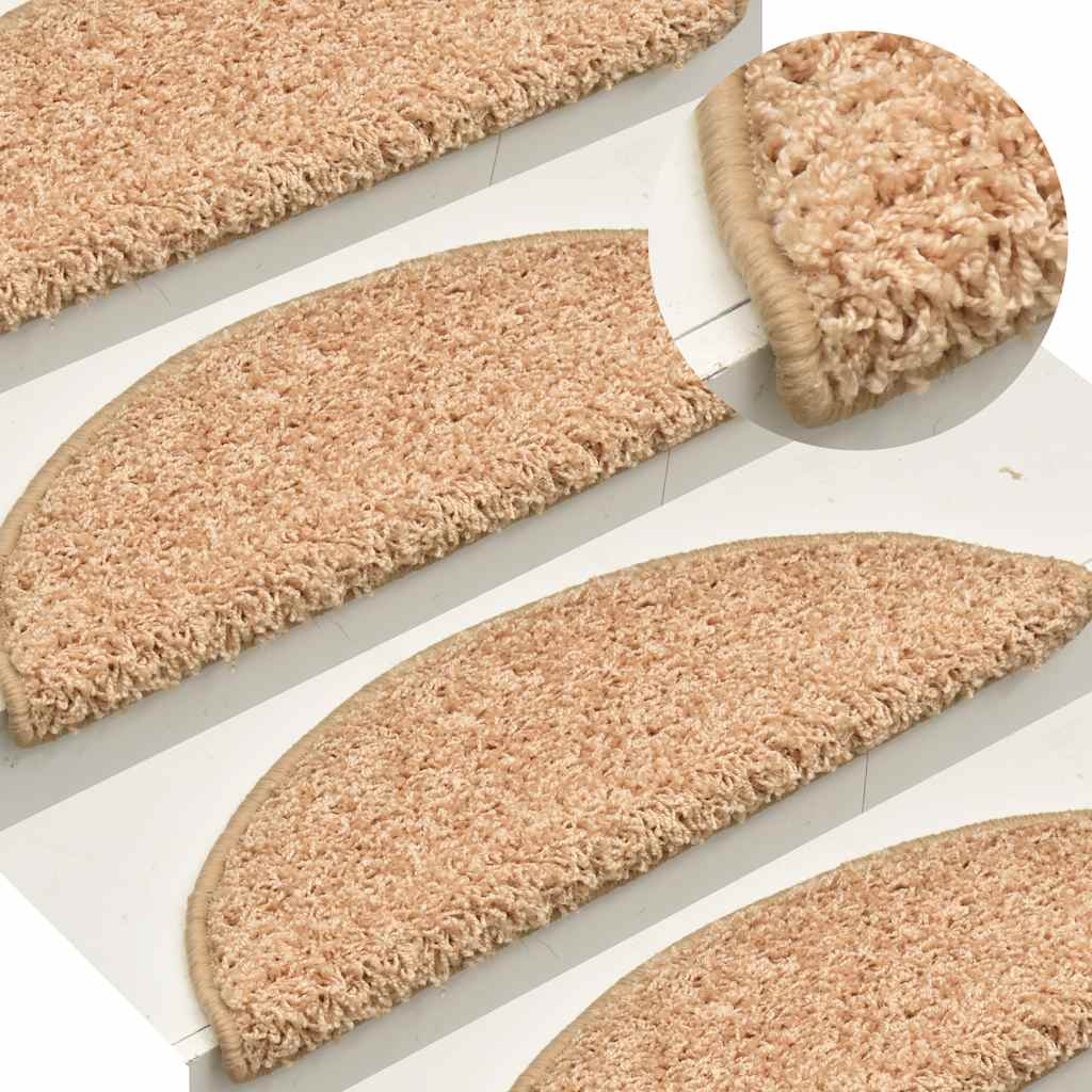 vidaXL Maty na schody 30 szt. 65x21x4 cm, złote, półokrągłe, duże