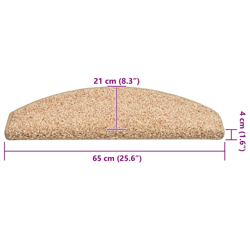 vidaXL Maty na schody 30 szt. 65x21x4 cm, złote, półokrągłe, duże