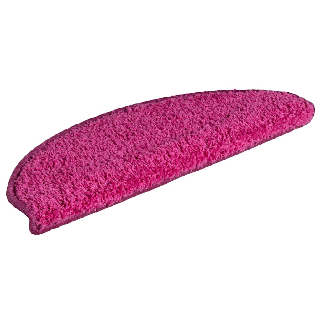 vidaXL Maty na schody 30 szt. 65x21x4 cm różowe półokrągłe duże