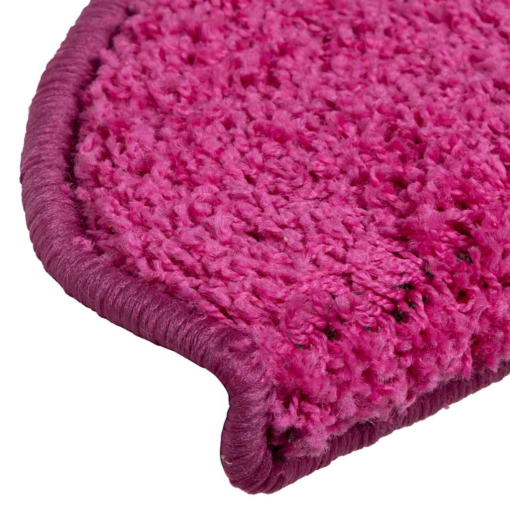 vidaXL Maty na schody 30 szt. 65x21x4 cm różowe półokrągłe duże