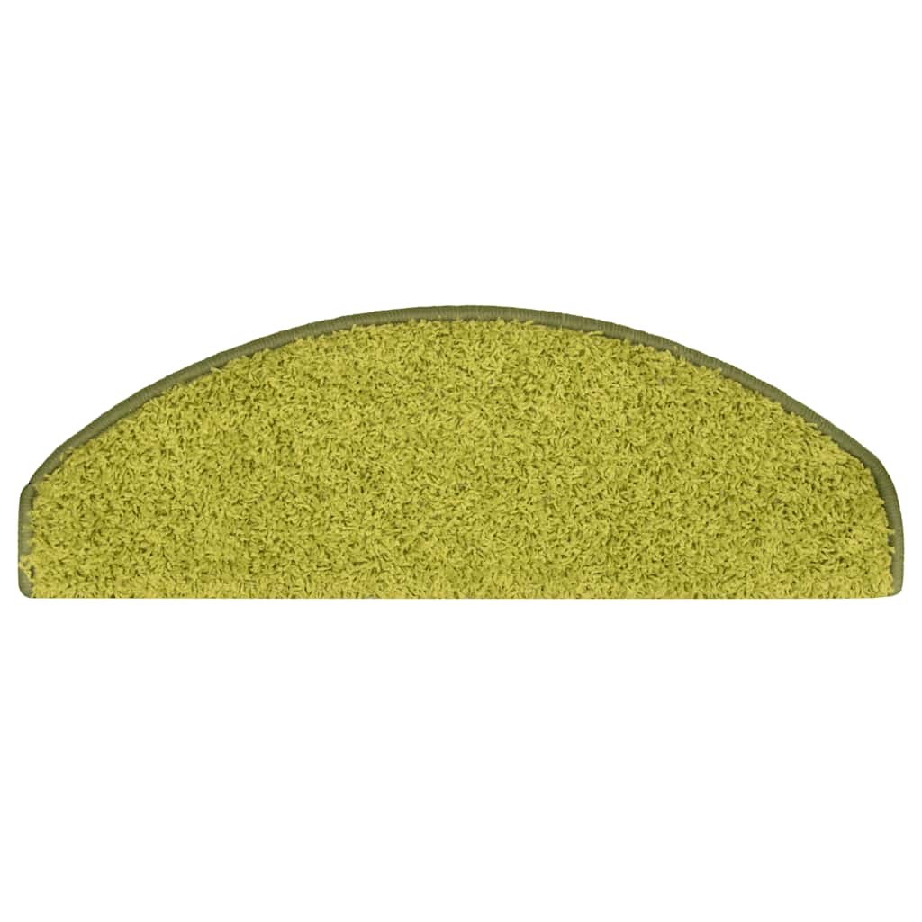 vidaXL Maty na schody 30 szt. 65x21x4 cm Zielone półokrągłe duże
