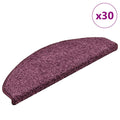 vidaXL Maty na schody 30 szt. 65x21x4 cm Ciemnofioletowe, półokrągłe, duże