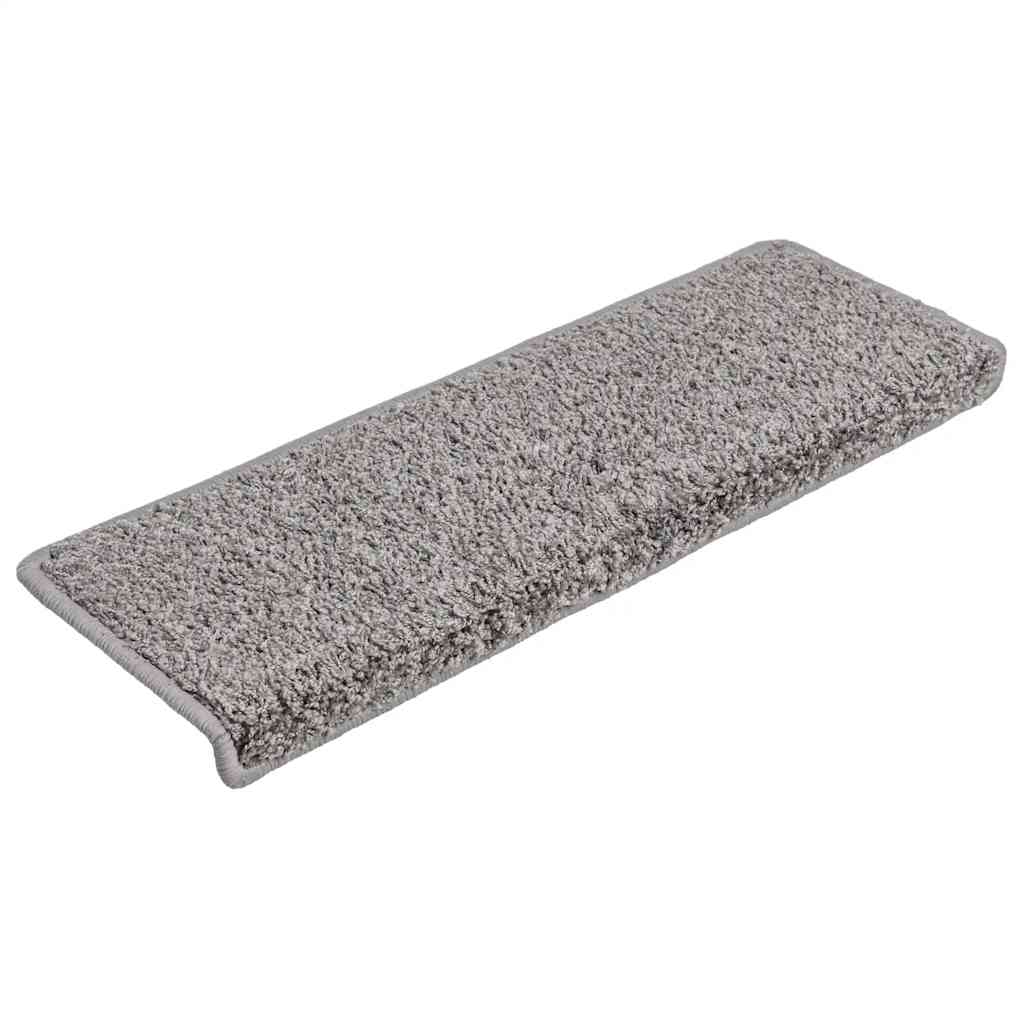 vidaXL Maty na schody 30 szt. 65x21x4 cm Szare, prostokątne krawędzie