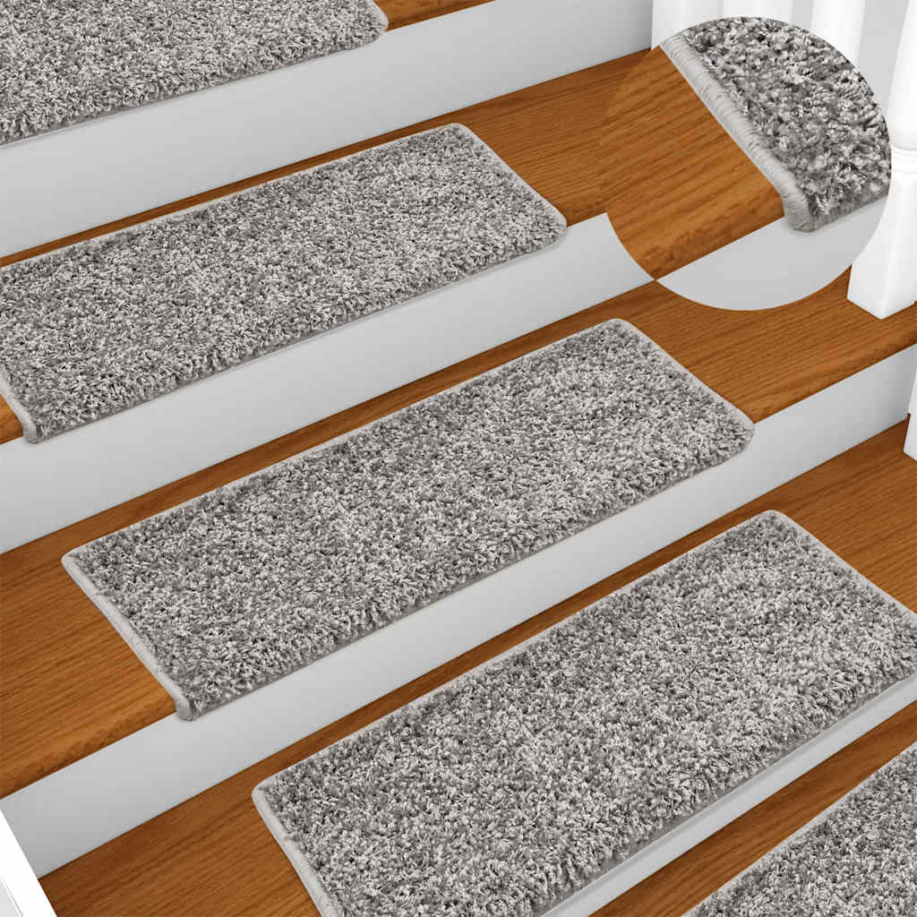 vidaXL Maty na schody 30 szt. 65x21x4 cm Szare, prostokątne krawędzie