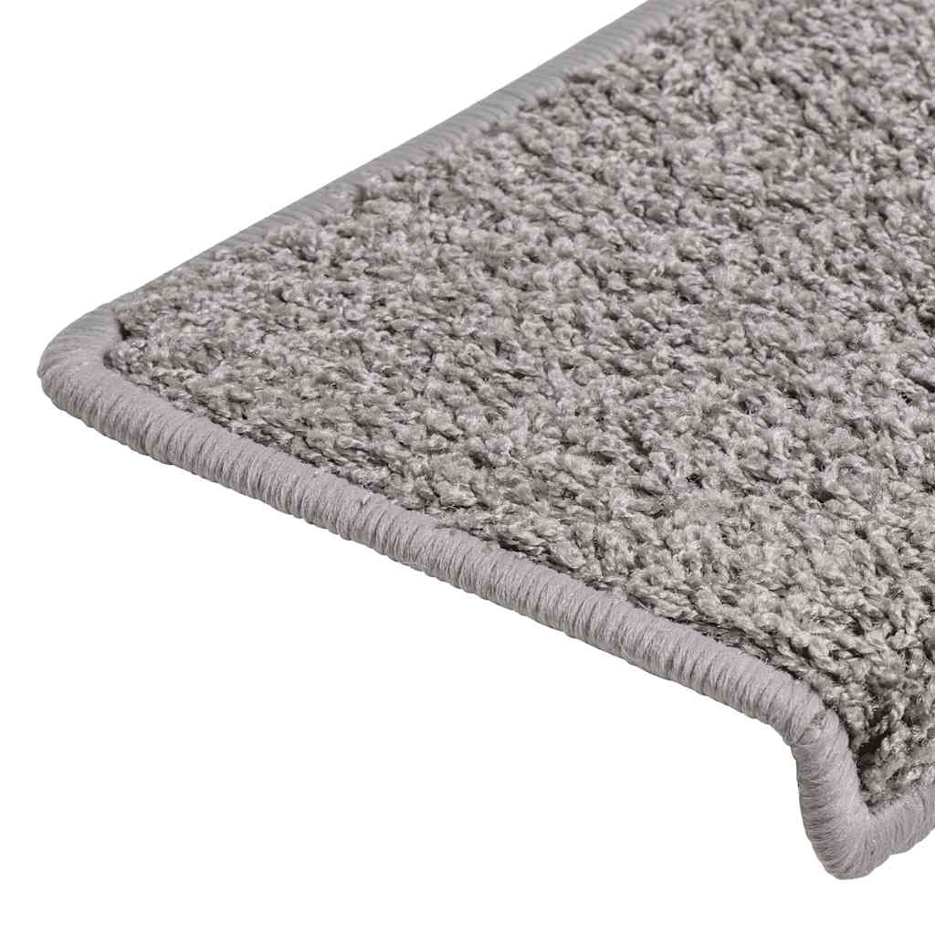 vidaXL Maty na schody 30 szt. 65x21x4 cm Szare, prostokątne krawędzie