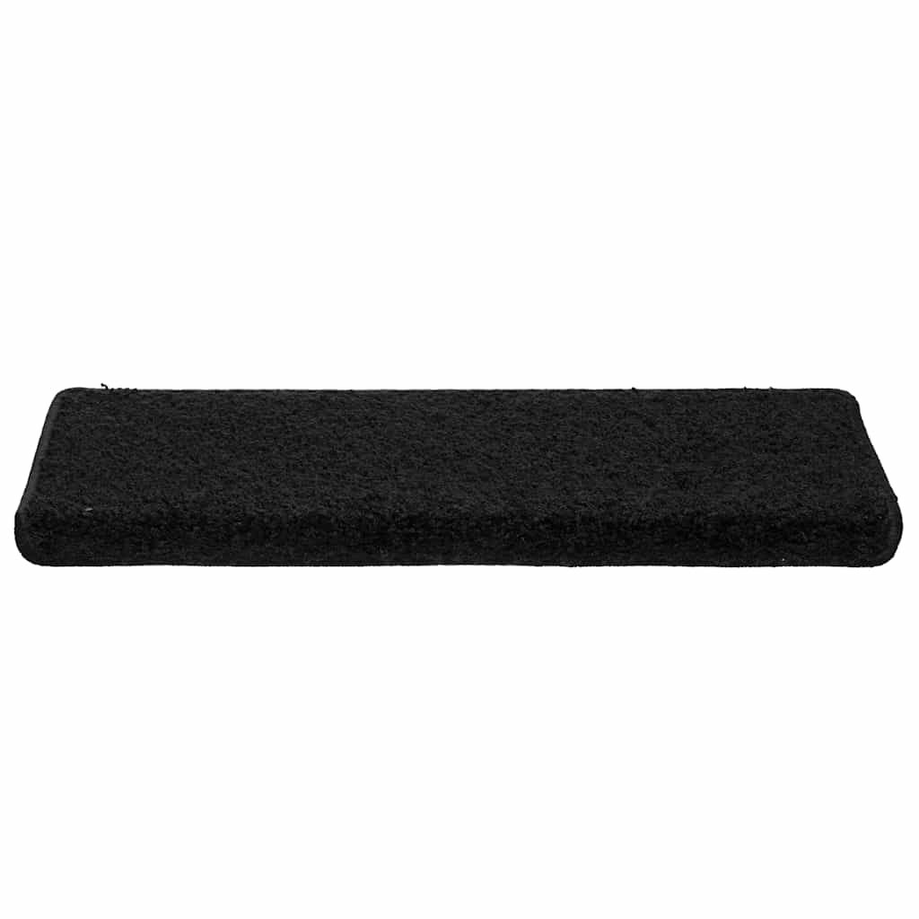 vidaXL Maty na schody 30 szt. 65x21x4 cm, czarne, prostokątne krawędzie