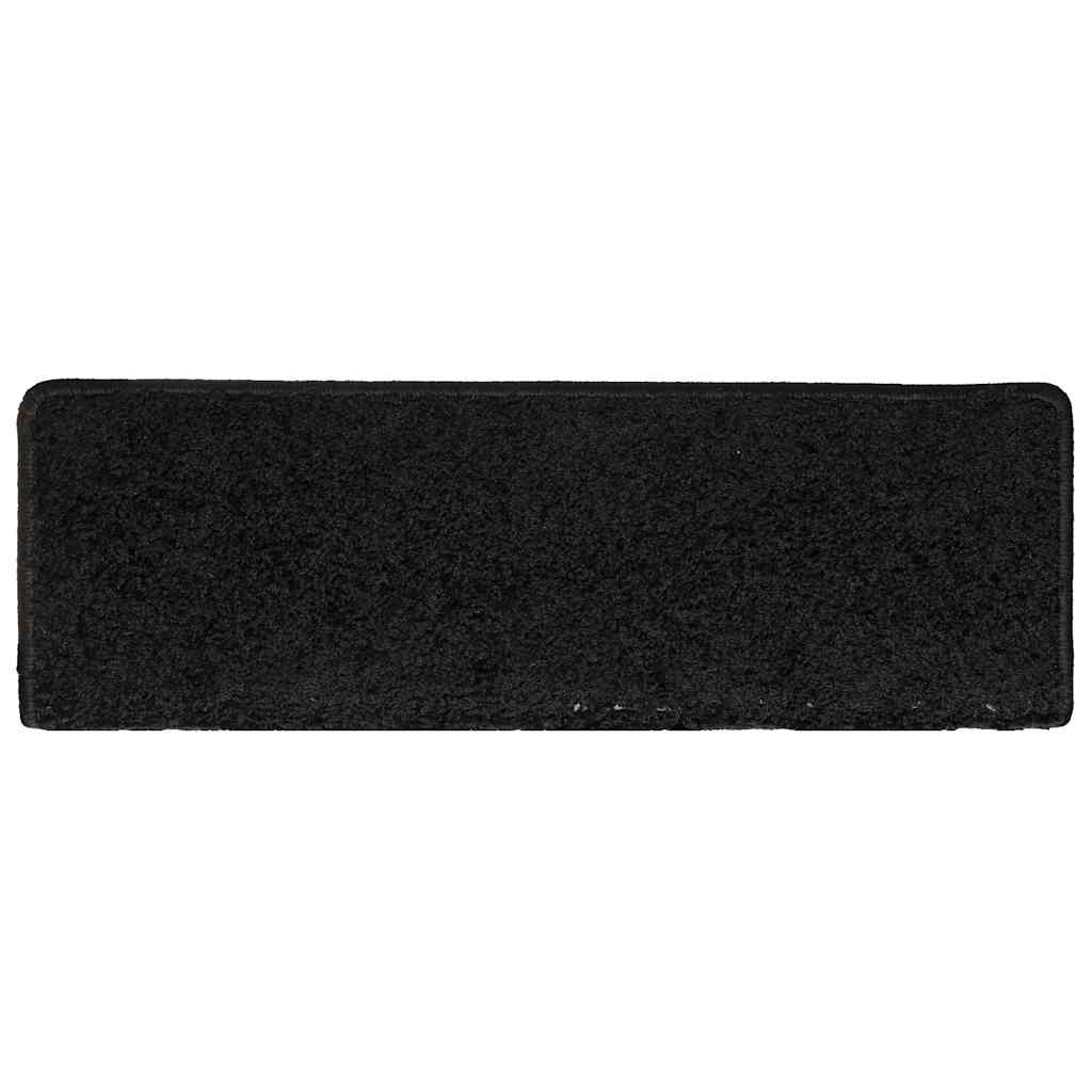 vidaXL Maty na schody 30 szt. 65x21x4 cm, czarne, prostokątne krawędzie