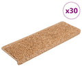 vidaXL Maty na schody 30 szt. 65x21x4 cm Beżowe, prostokątne krawędzie