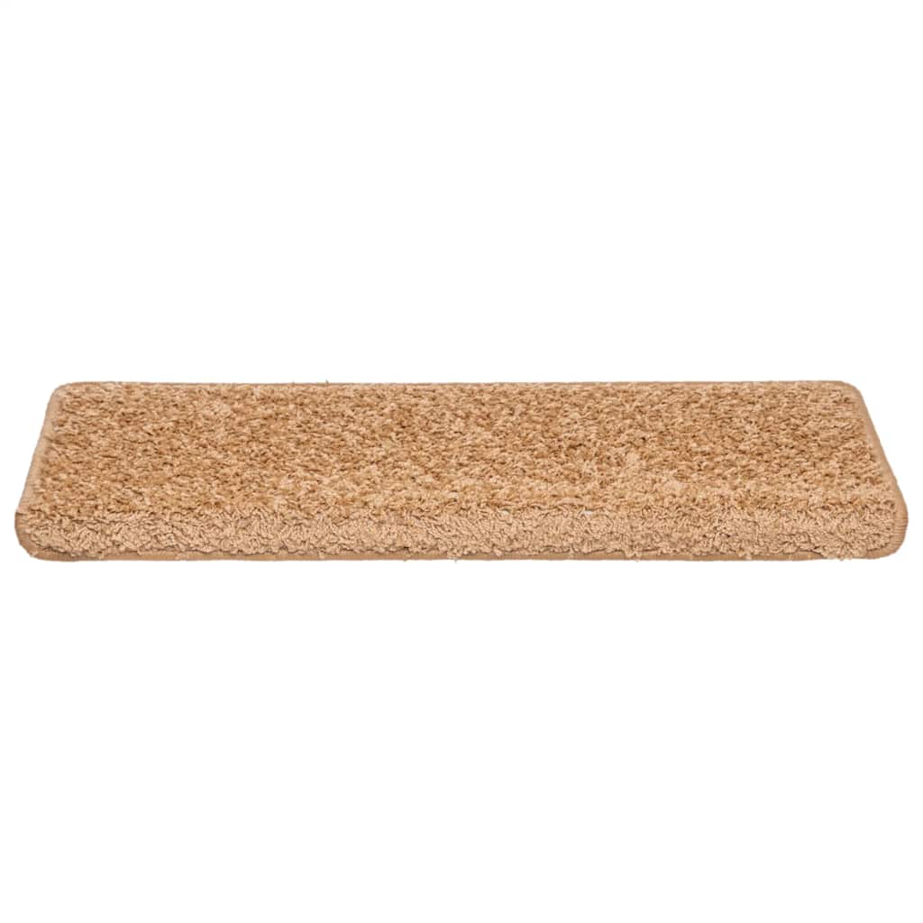 vidaXL Maty na schody 30 szt. 65x21x4 cm Beżowe, prostokątne krawędzie