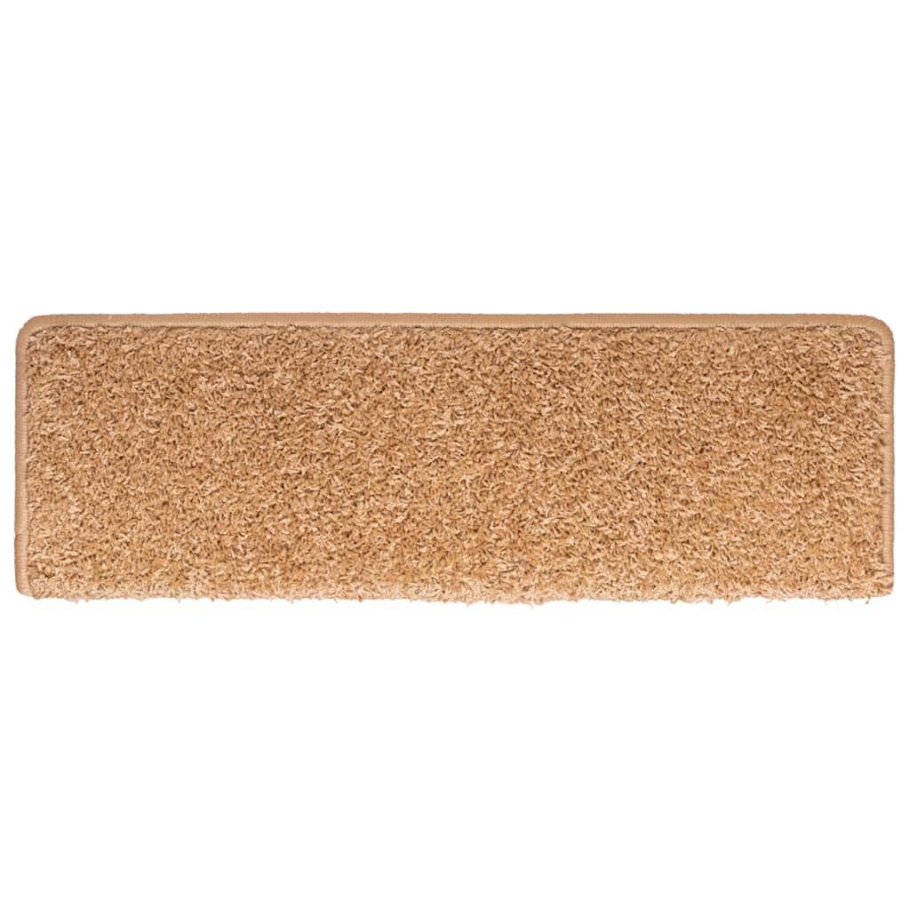 vidaXL Maty na schody 30 szt. 65x21x4 cm Beżowe, prostokątne krawędzie