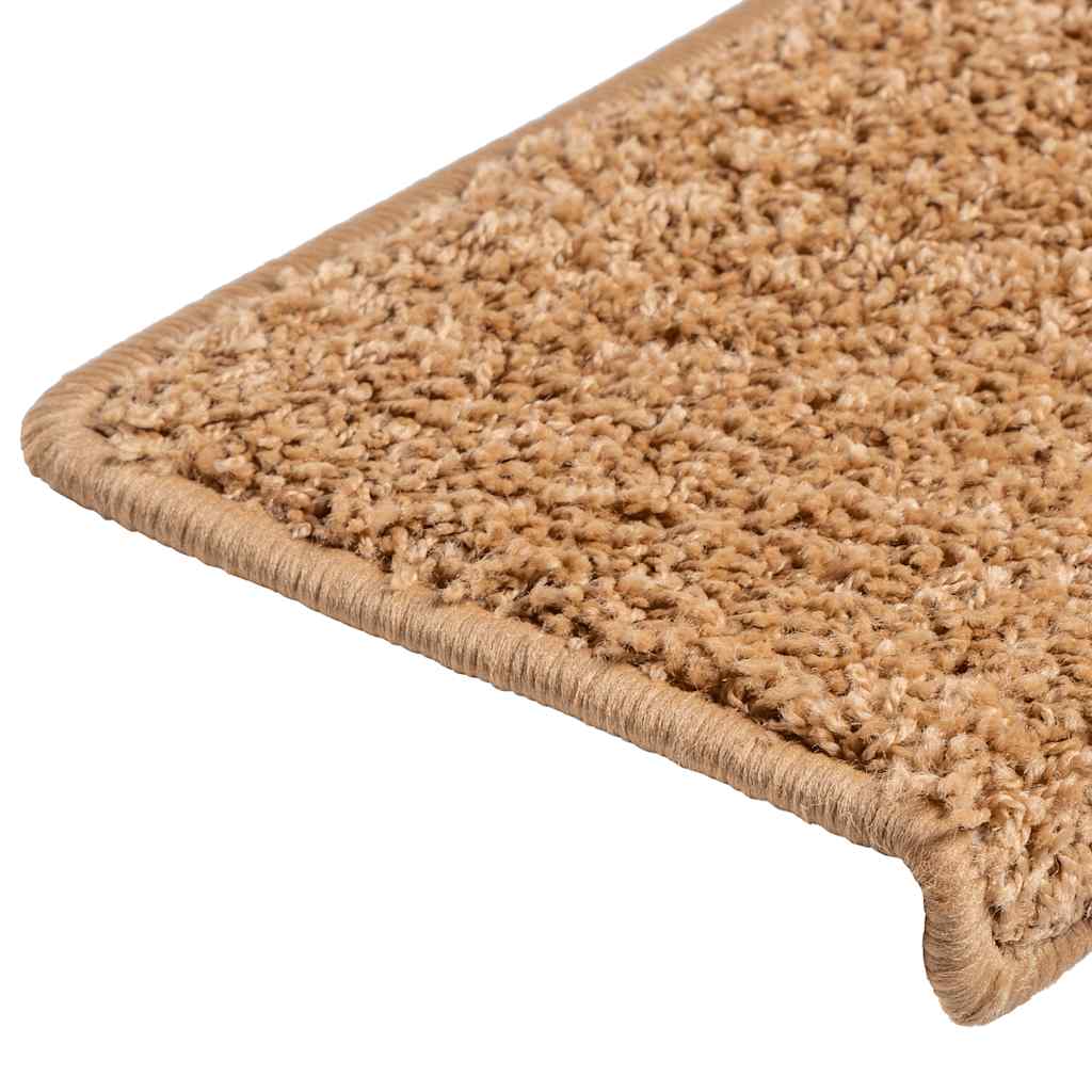 vidaXL Maty na schody 30 szt. 65x21x4 cm Beżowe, prostokątne krawędzie