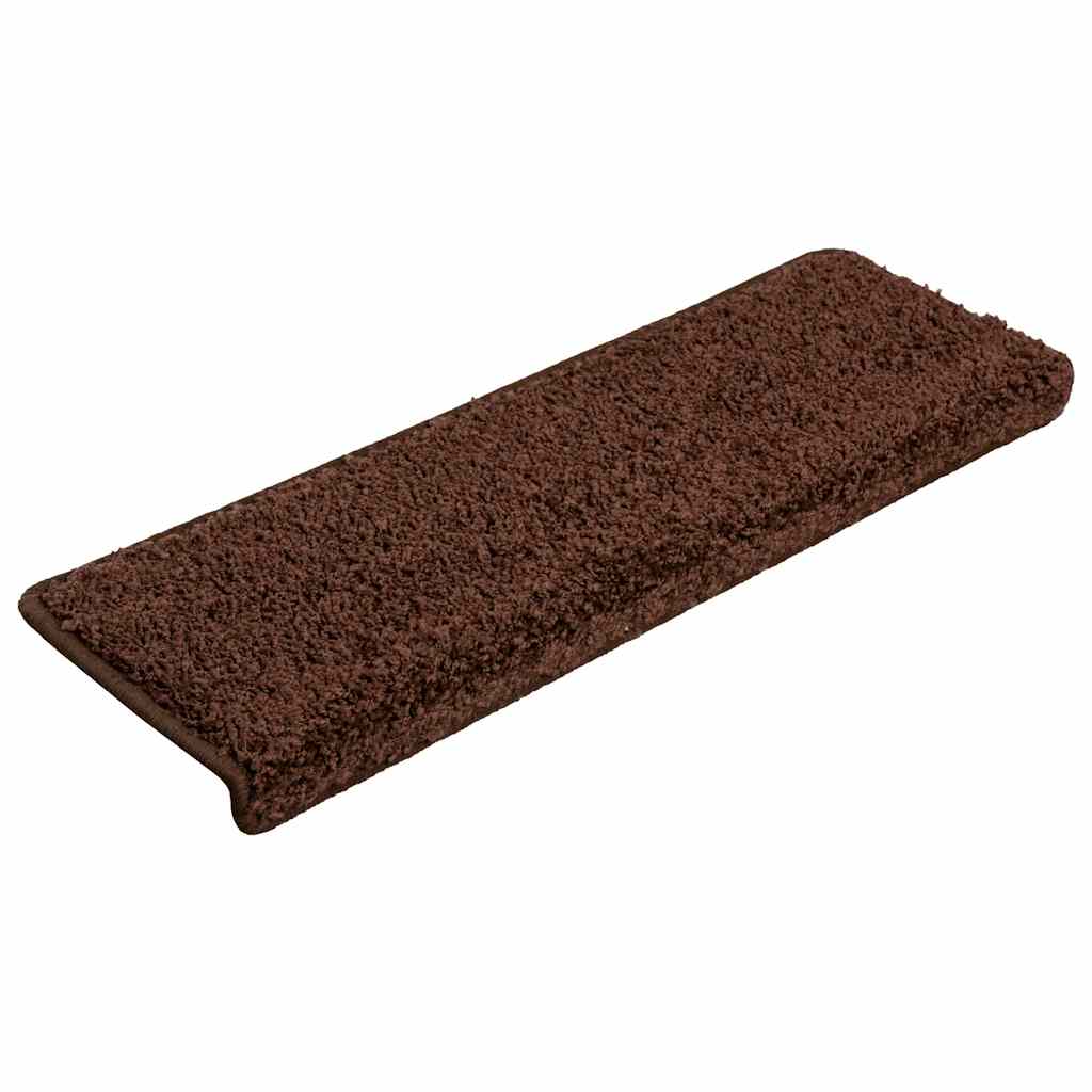 vidaXL Maty na schody 30 szt. 65x21x4 cm Brązowe prostokątne krawędzie