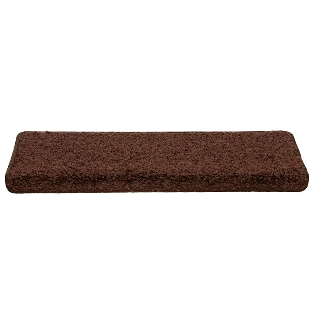 vidaXL Maty na schody 30 szt. 65x21x4 cm Brązowe prostokątne krawędzie