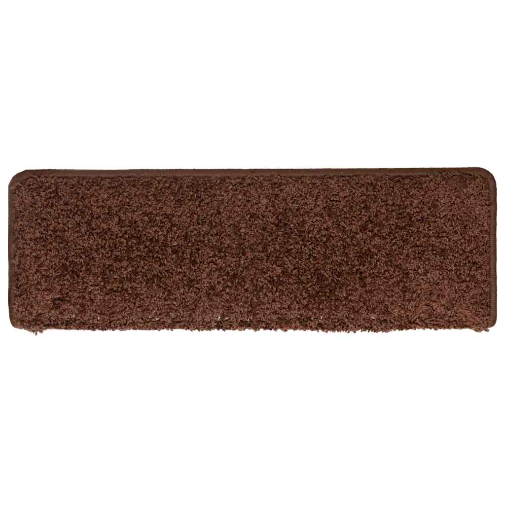 vidaXL Maty na schody 30 szt. 65x21x4 cm Brązowe prostokątne krawędzie