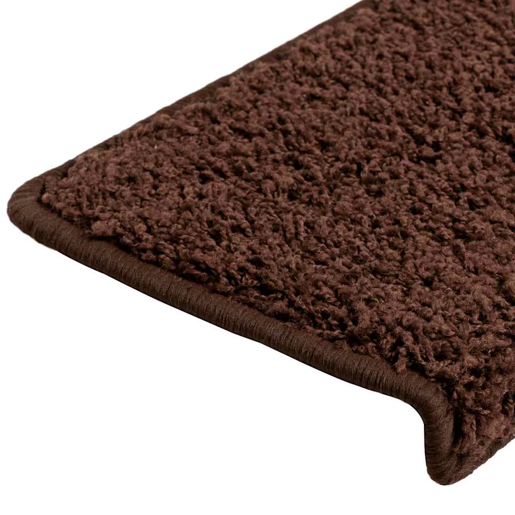 vidaXL Maty na schody 30 szt. 65x21x4 cm Brązowe prostokątne krawędzie