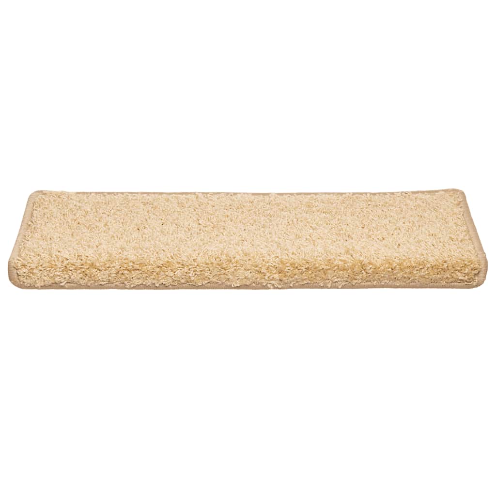 vidaXL Maty na schody 30 szt. 65x21x4 cm kremowe, prostokątne krawędzie