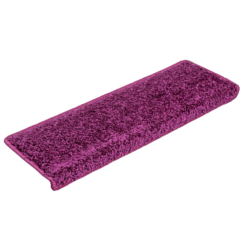 vidaXL Maty na schody 30 szt. 65x21x4 cm Fioletowe prostokątne krawędzie