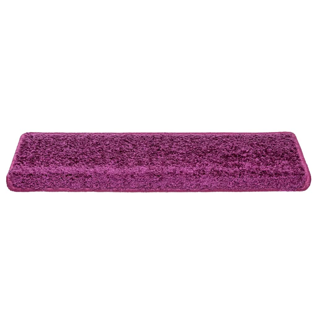 vidaXL Maty na schody 30 szt. 65x21x4 cm Fioletowe prostokątne krawędzie