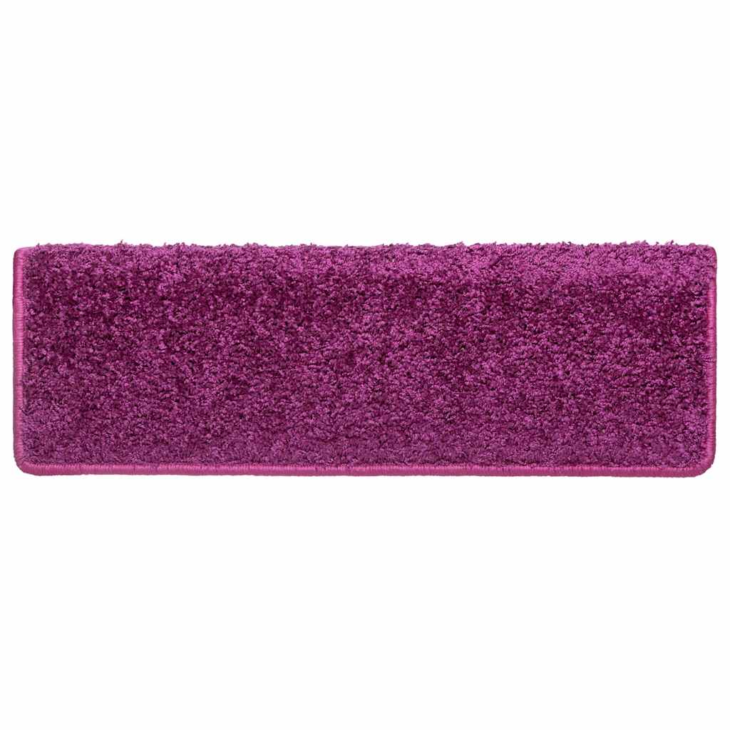 vidaXL Maty na schody 30 szt. 65x21x4 cm Fioletowe prostokątne krawędzie