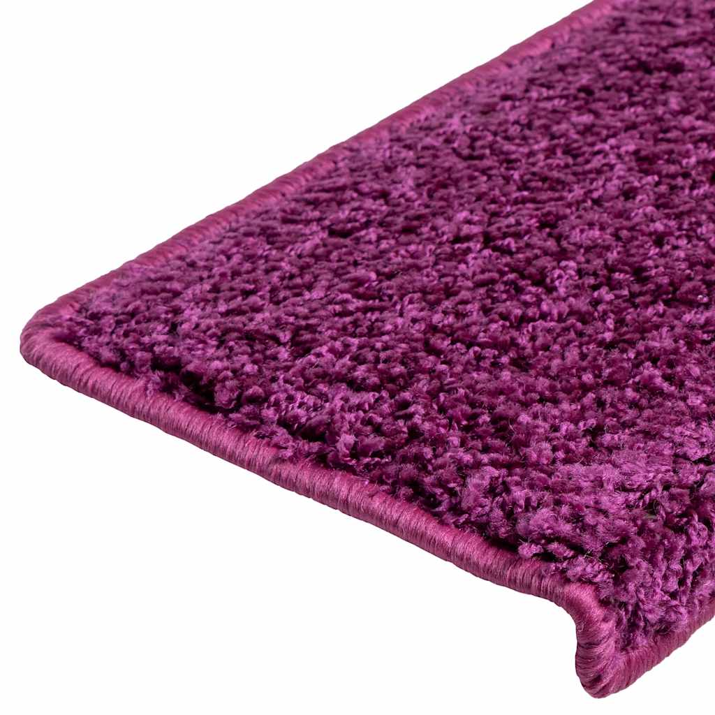 vidaXL Maty na schody 30 szt. 65x21x4 cm Fioletowe prostokątne krawędzie