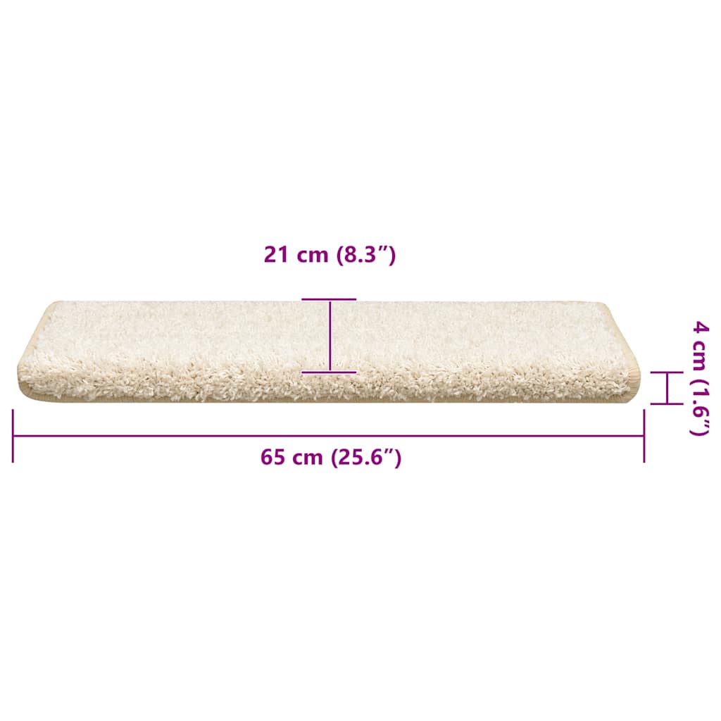 vidaXL Maty na schody 30 szt. 65x21x4 cm Białe prostokątne krawędzie