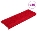vidaXL Maty na schody 30 szt. 65x21x4 cm Czerwone prostokątne krawędzie