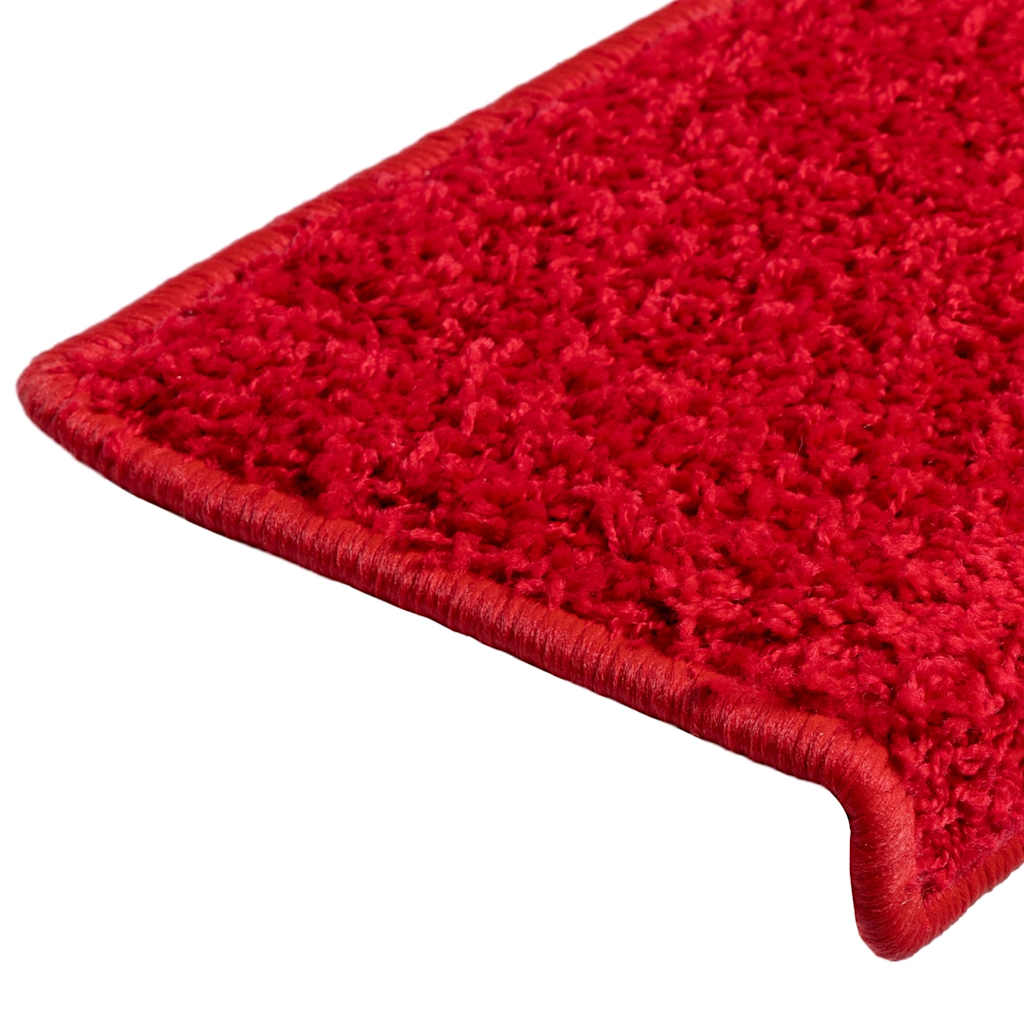 vidaXL Maty na schody 30 szt. 65x21x4 cm Czerwone prostokątne krawędzie