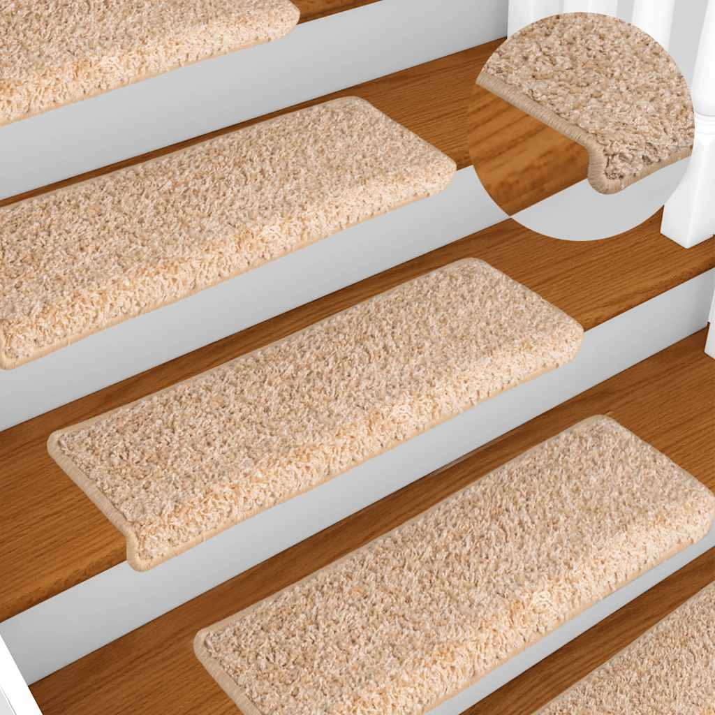 vidaXL Maty na schody 30 szt. 65x21x4 cm, złota, prostokątna krawędź