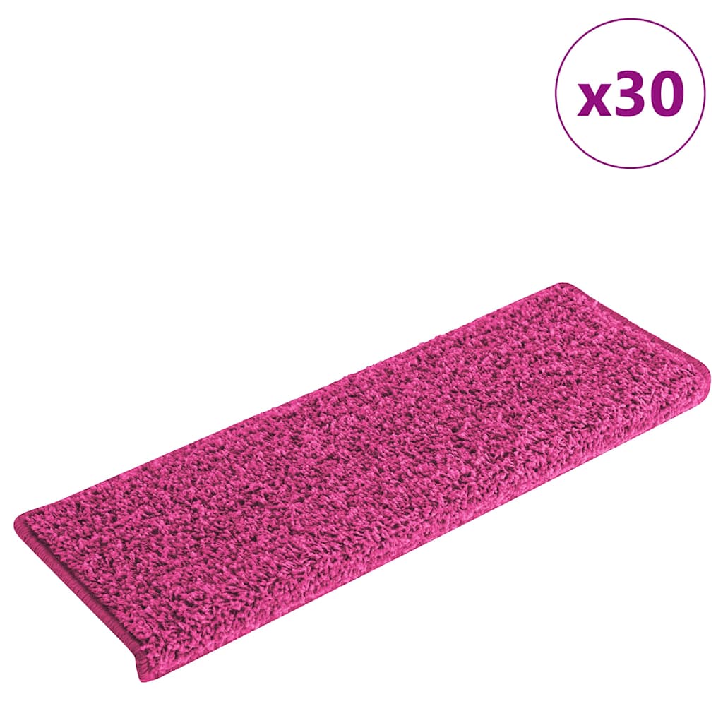 vidaXL Maty na schody 30 szt. 65x21x4 cm Różowe prostokątne krawędzie