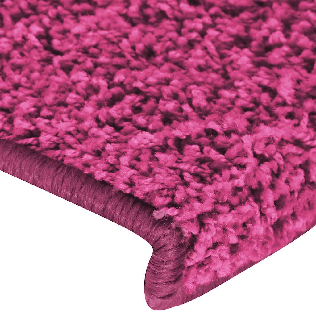 vidaXL Maty na schody 30 szt. 65x21x4 cm Różowe prostokątne krawędzie
