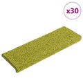 vidaXL Maty na schody 30 szt. 65x21x4 cm Zielone prostokątne krawędzie