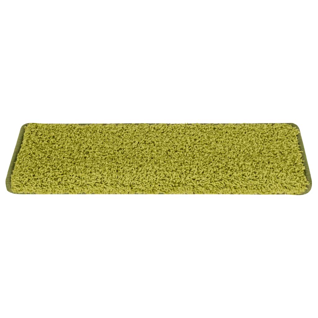 vidaXL Maty na schody 30 szt. 65x21x4 cm Zielone prostokątne krawędzie