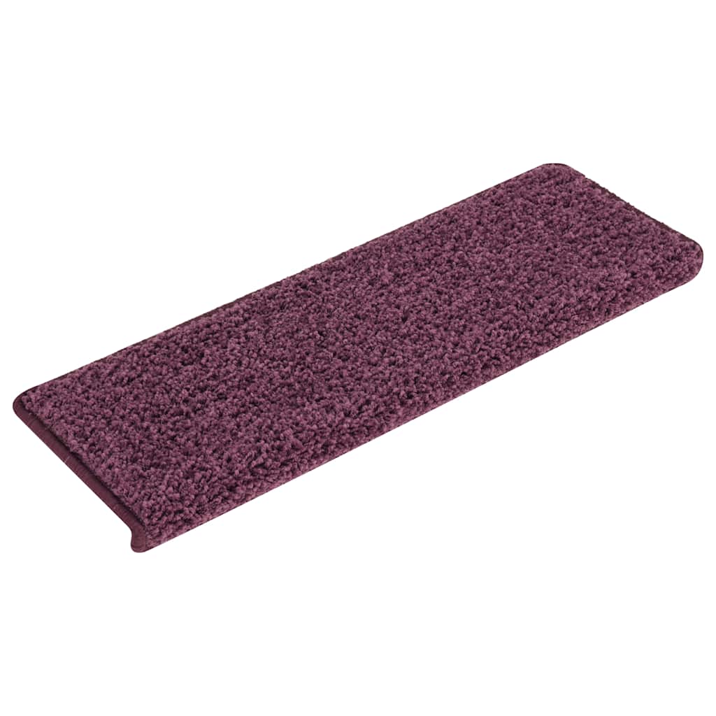 vidaXL Maty na schody 30 szt. 65x21x4 cm Ciemnofioletowe, prostokątne krawędzie