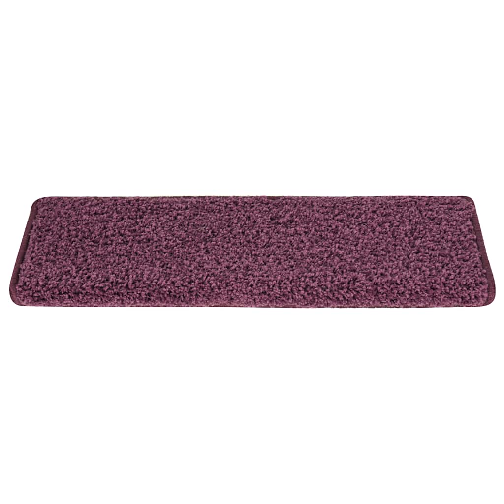 vidaXL Maty na schody 30 szt. 65x21x4 cm Ciemnofioletowe, prostokątne krawędzie