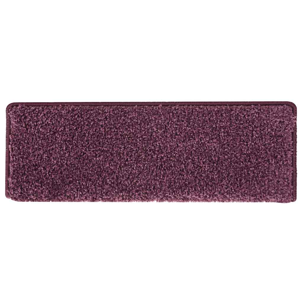 vidaXL Maty na schody 30 szt. 65x21x4 cm Ciemnofioletowe, prostokątne krawędzie