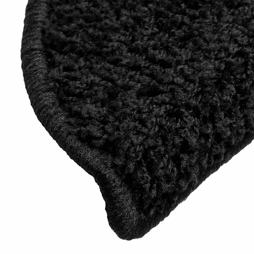 vidaXL Maty na schody 20 szt. 56x17x3 cm Czarne półokrągłe