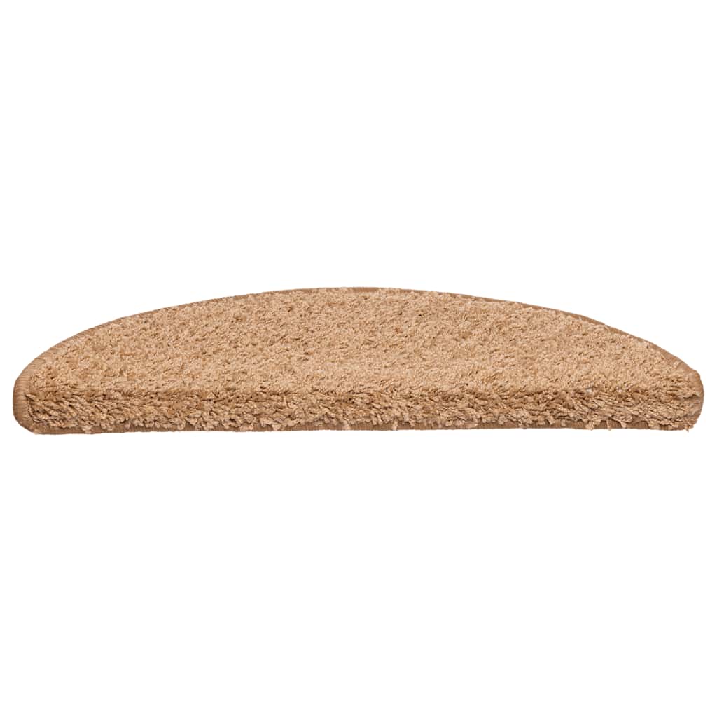 vidaXL Maty na schody 20 szt. 56x17x3 cm Beżowe półokrągłe