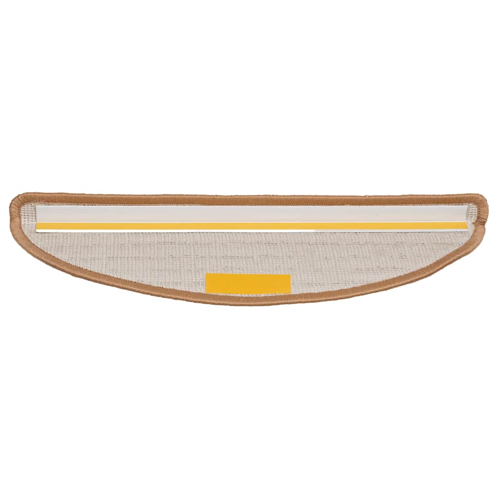 vidaXL Maty na schody 20 szt. 56x17x3 cm Beżowe półokrągłe