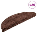 vidaXL Maty na schody 20 szt. 56x17x3 cm Brązowe półokrągłe