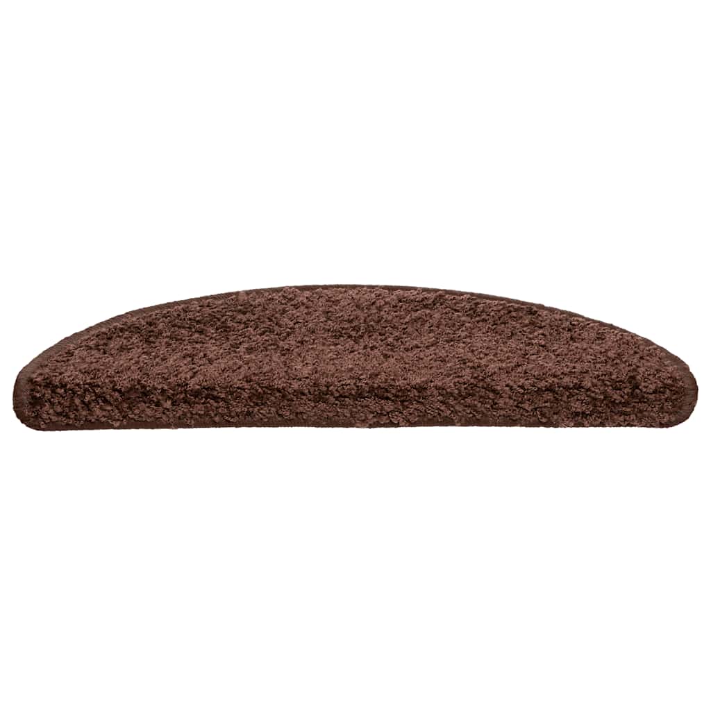 vidaXL Maty na schody 20 szt. 56x17x3 cm Brązowe półokrągłe