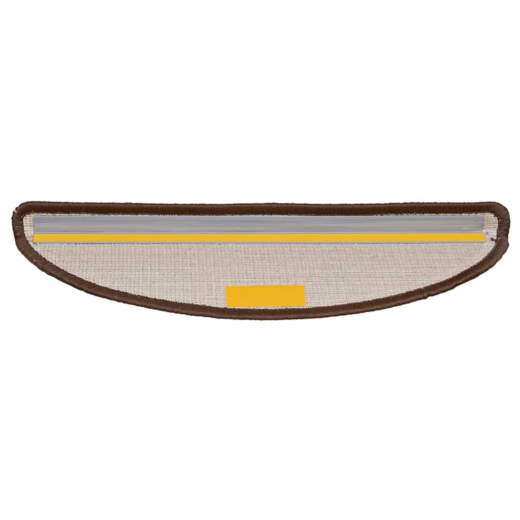 vidaXL Maty na schody 20 szt. 56x17x3 cm Brązowe półokrągłe